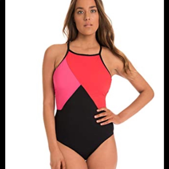 red slimming swimsuit